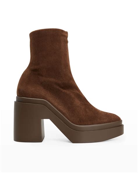 prada suede zip ankle booties|prada block heel bootie.